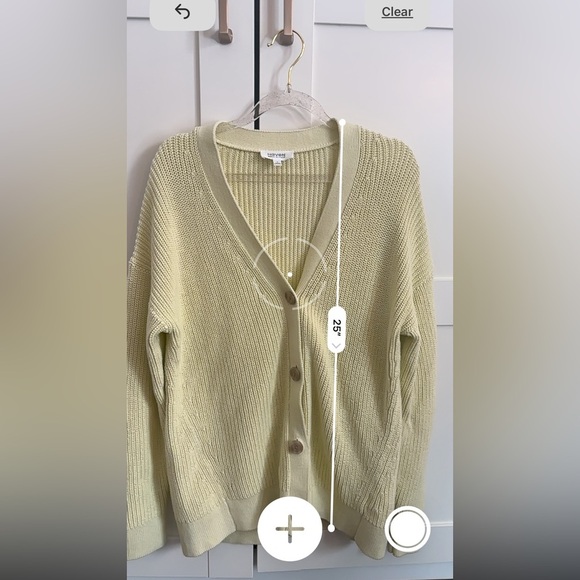 Haven Well Within Shaker Cardigan in Butter Yellow Organic Cotton Size Small - Picture 4 of 5